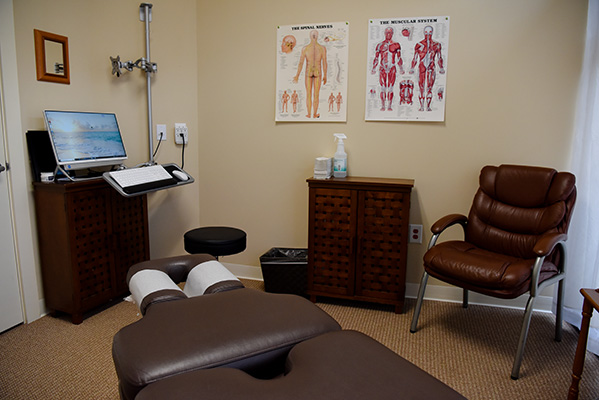Chiropractic Chapel Hill NC Adjusting Room